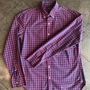 Bonobos M Slim-Fit Red & Blue Casual Button Down